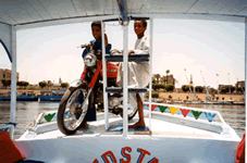 taking the bike across the nile